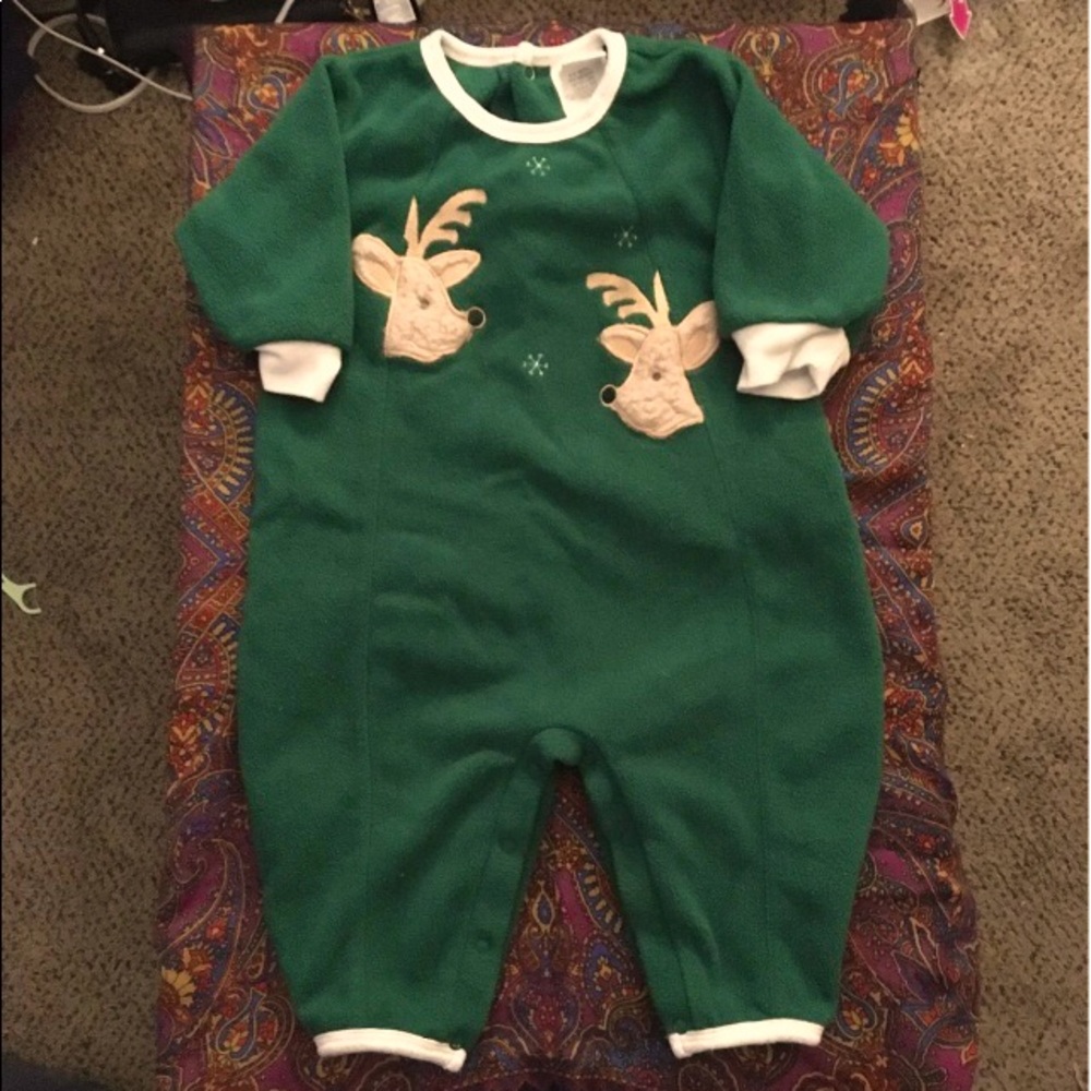 Vintage 6-9m reindeer bodysuit.